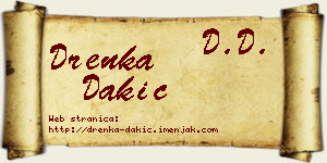 Drenka Dakić vizit kartica